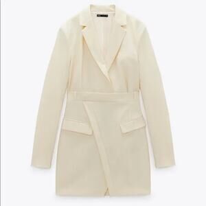 NWT Zara Blazer Dress Yellow 2381/347 - XL